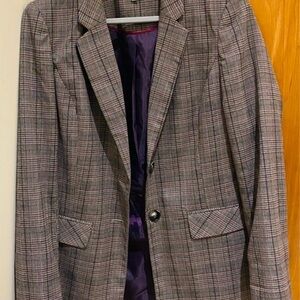 Stylish Plaid Women's Blazer